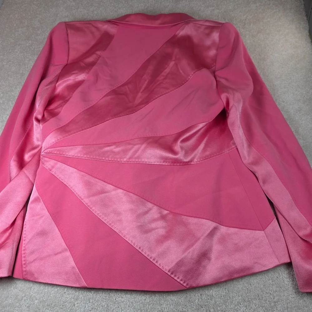 Escada Bergrid Blazer Womens US 12 EU 44 Pink Swarovski Crystal Button NWT - Picture 4 of 13